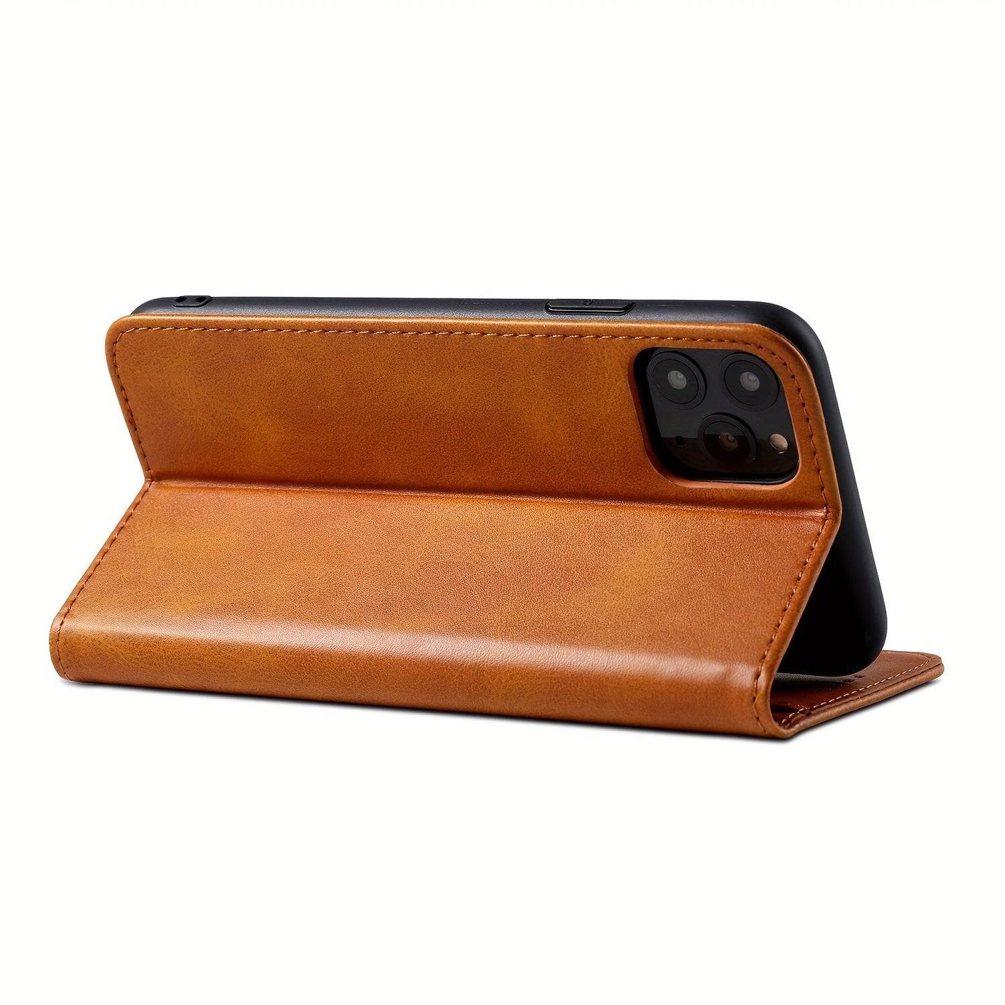 Suede-Leder Brieftasche für iPhone 15 Serie - Ultra dünn, magnetisch.