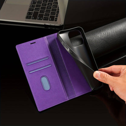 Magnetische Flip-Wallet Handyhülle für iPhone - Kartensteckplatz, Ständer, vielseitige Kompatibilität!