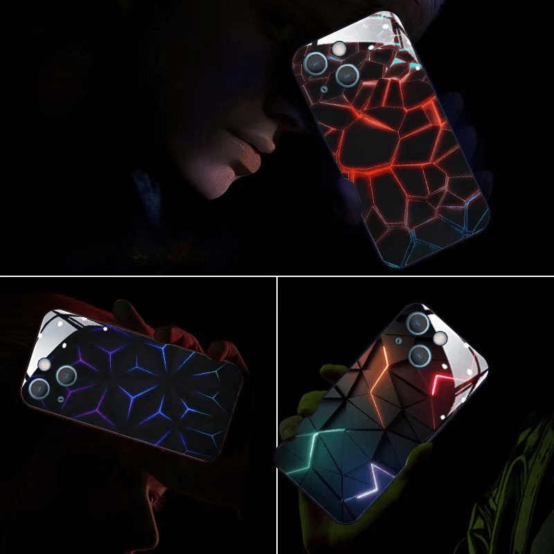 Leuchtendes Glas-Handygehäuse für die iPhone 15-11 Serie