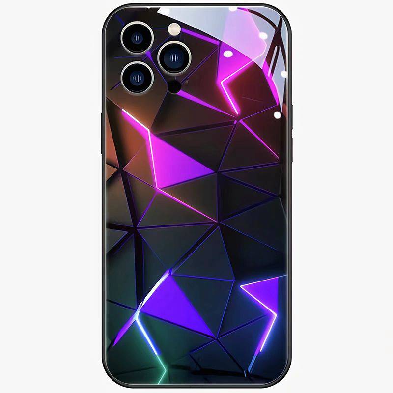 Leuchtendes Glas-Handygehäuse für die iPhone 15-11 Serie