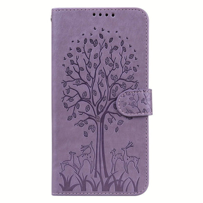 "Premium PU-Leder-Hülle für iPhone - Eleganter Hirsch-Print - Mit Kartensteckplatz und Ständer"