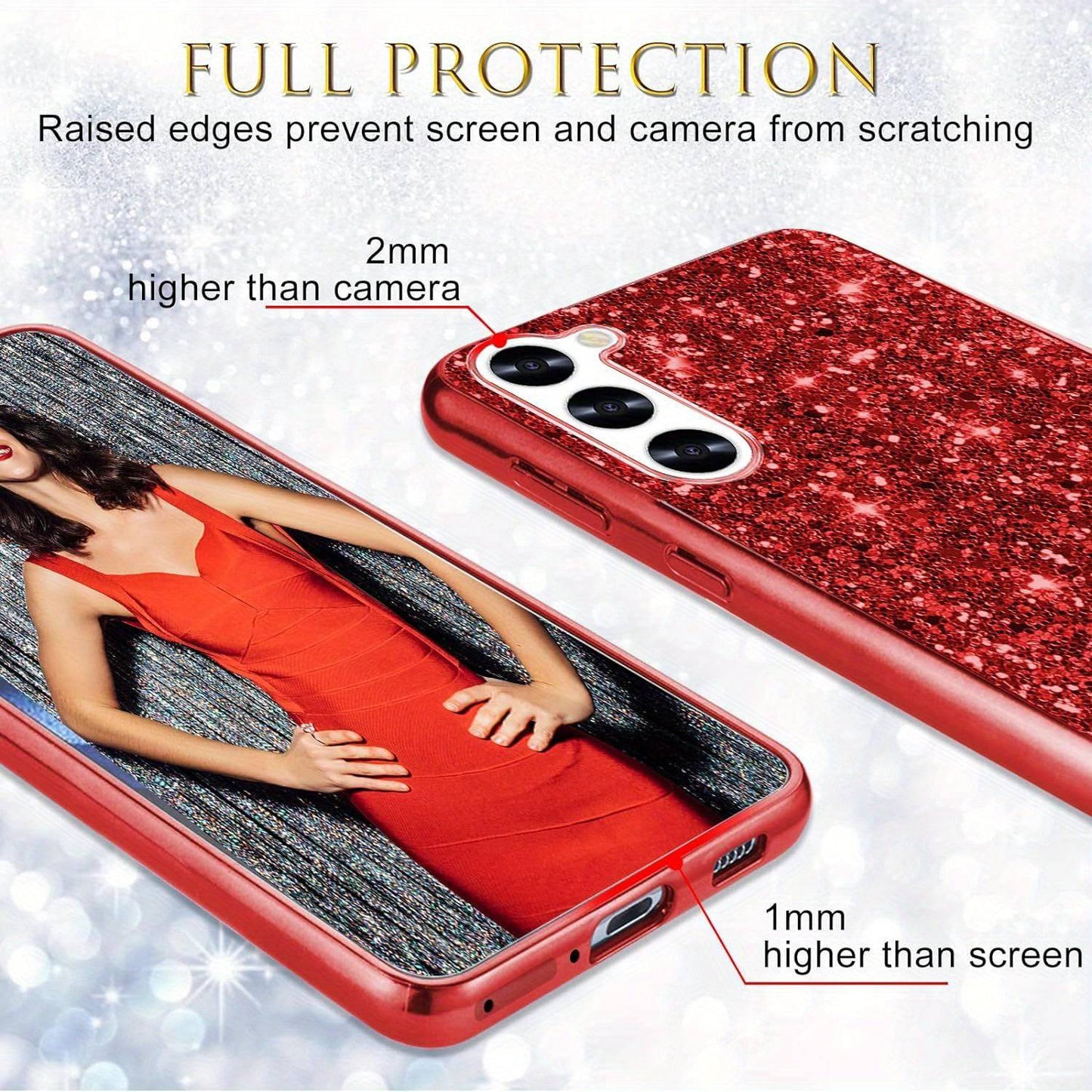 Glitzer TPU Soft Cover für Samsung Galaxy - Hochwertige Hülle für die neuesten Modelle.