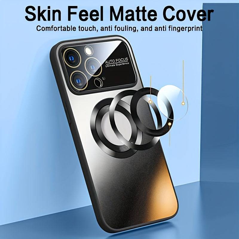 Magnetische Drahtlose Ladung Kamera-Schutz Hülle für iPhone 11-14 Pro Max - Stoßfestes Silikon, Matt, Hohles Logo - Rückseite Abdeckung neu formuliert: 

"Maximaler Schutz für dein iPhone - Magnetische Drahtlose Ladung, Stoßfestes Silikon"