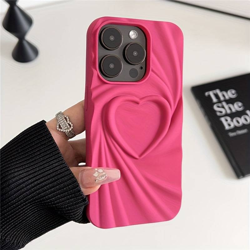 iPhone 14 ProMax - 3D Herz-Hülle, 6 Farben. überzeugend & trendig!