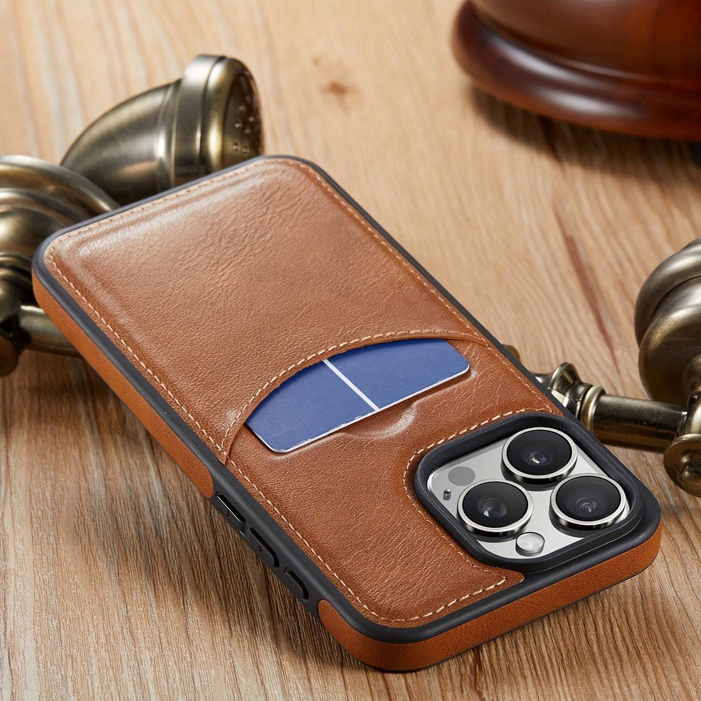 Eleganter Luxus-Handyhülle mit Kartenhalter für iPhone 11-15 ProMax