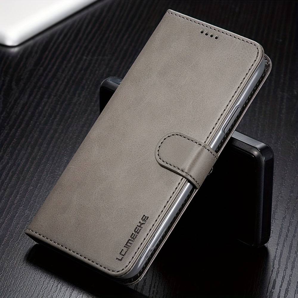 Luxus Leder Wallet Case - Stilvolle Schutzhülle für iPhone Modelle.