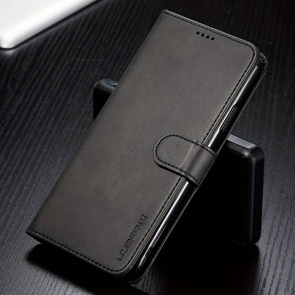 Luxus Leder Wallet Case - Stilvolle Schutzhülle für iPhone Modelle.