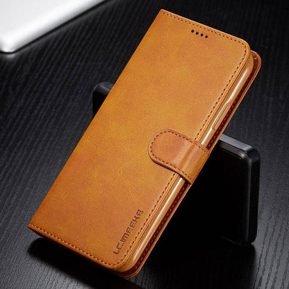 Luxus Leder Wallet Case - Stilvolle Schutzhülle für iPhone Modelle.