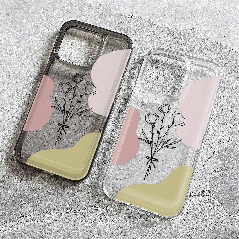 Stoßfestes Rose Graphic Phone Case - Passend für iPhone 15/11 Pro Max/11/14 Pro/14/13/12 Pro Max - Weiches Schutzhülle