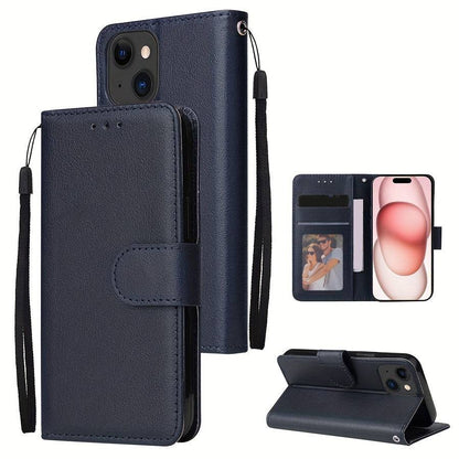 iPhone Schutzhülle - Hautfreundlich, Kartensteckplatz, Fotorahmen, magnetischer Flip, Kunstleder