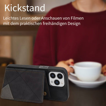 Kunstlederhülle - Kartenfach, stoßfest - iPhone 13/14/15.