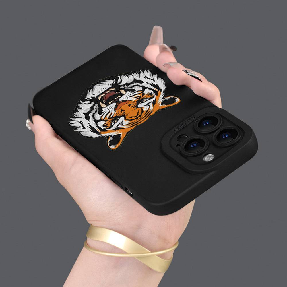 Stoßfeste Tiger-Muster Handyhülle für iPhone - Vollständiger Schutz!