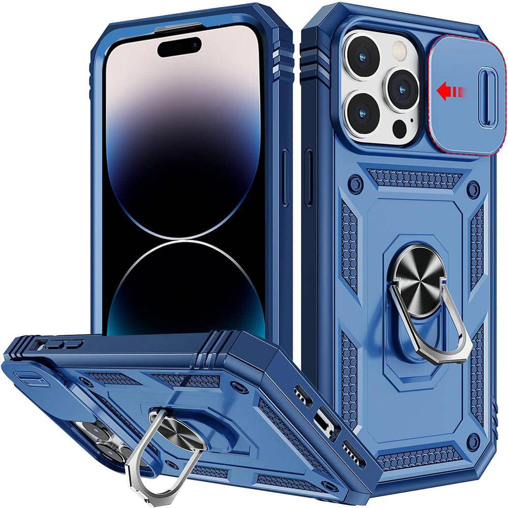 Rugged-Schutz mit Schiebe-Kamera & Ständer für iPhone 15 Pro Max