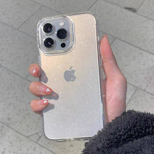 Luxus Bling Glitter Clear Phone Case - Stylischer Schutz für iPhone 14 und ältere Modelle