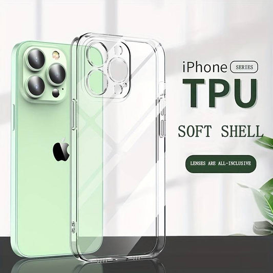 Transparente TPU Stoßfeste Handyhülle für IPhone 14 13 11 Pro Max XS Max X XR 8 7 6 6S Plus 12 Mini - Schütze dein Handy stilvoll!