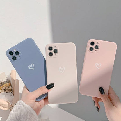 iPhone Case Straight Edge - Elegantes silikon TPU mit Matt Effekt (Kompatibel mit iPhone Modellen 3-15)