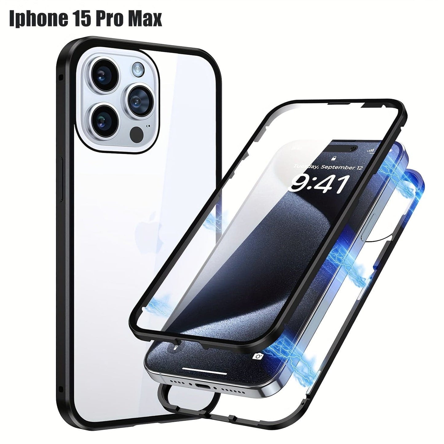 Magnetische Doppelseitige Handyhülle für iPhone 15 Pro Max