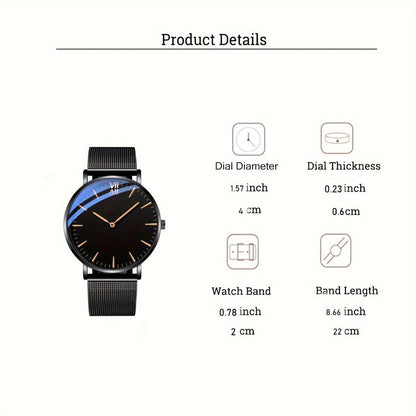 Herren-Business-Armbanduhr: Wasserdicht, klassisch, attraktiv, modisch.