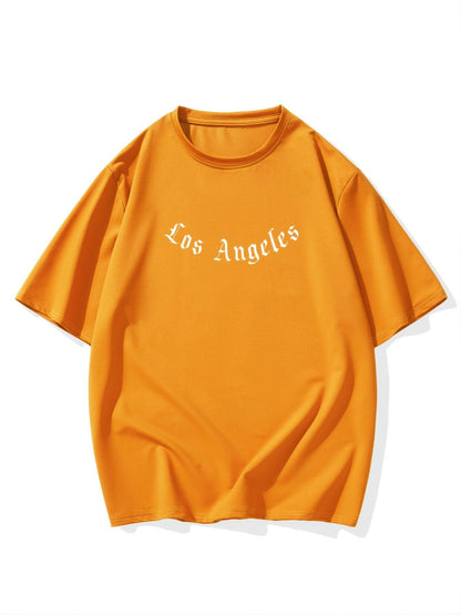 Los Angeles bedrucktes HerrenT-Shirt mit kurzen Ärmeln