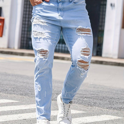 Distressed-Look Jeanshose für Herren - stylisch und bequem!