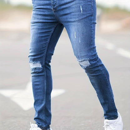 Street-Style Röhrenjeans für Herren mit mittlerem Stretchanteil