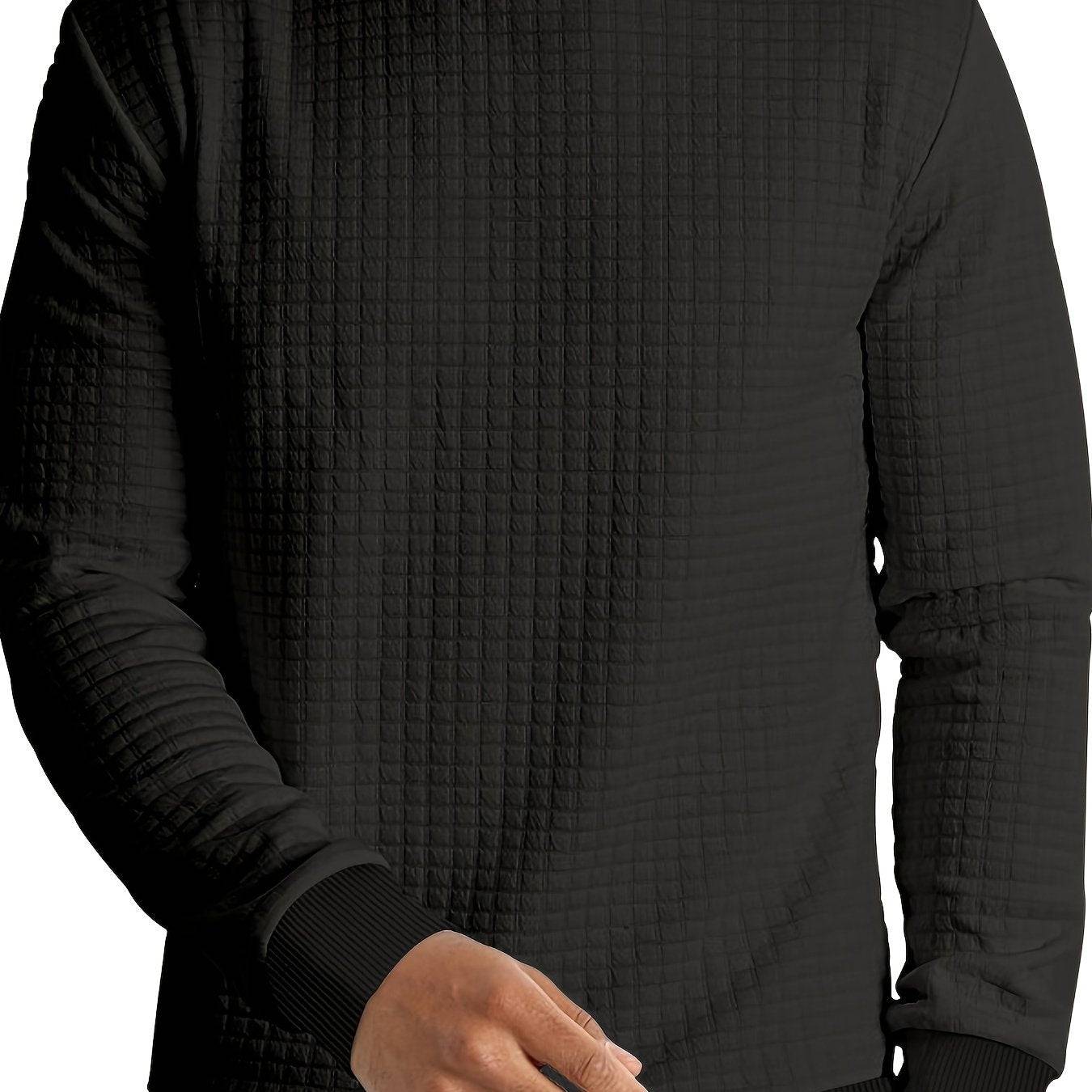 Waffel-Sweatshirt für Herren - Stylischer Casual-Pullover für Herbst/Winter.