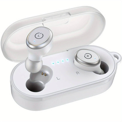 TOZO Wireless 5.3 - Wasserdichte Stereo-Kopfhörer mit Ladecase für Sport - PremiumSound, tiefer Bass - Mit Mikrofon