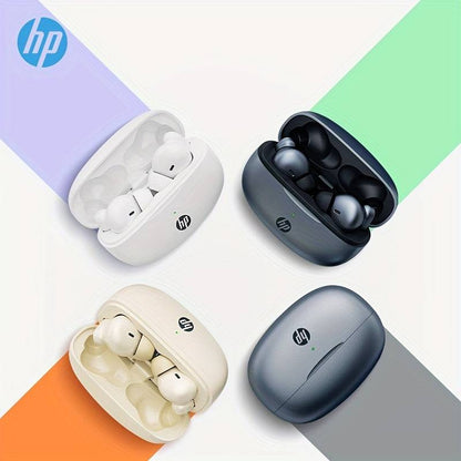 HP True Wireless Kopfhörer - Umgebungsgeräuschunterdrückung, kompatibel mit iPhone und Android, integriertes Mikrofon, IPX4 wasserfest, schweißresistent, kabellos.