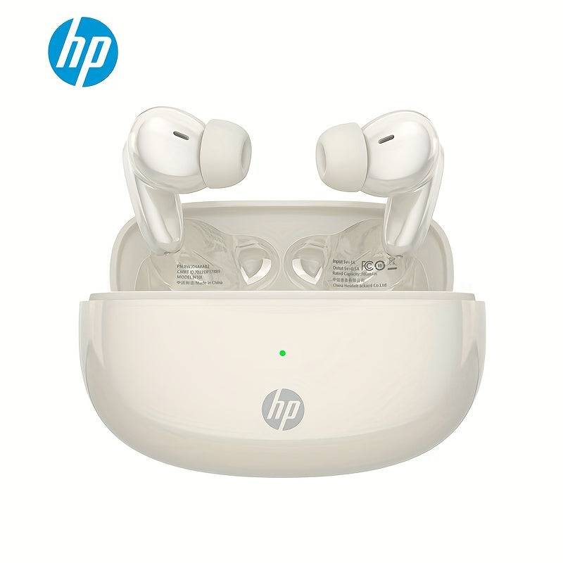 HP True Wireless Kopfhörer - Umgebungsgeräuschunterdrückung, kompatibel mit iPhone und Android, integriertes Mikrofon, IPX4 wasserfest, schweißresistent, kabellos.