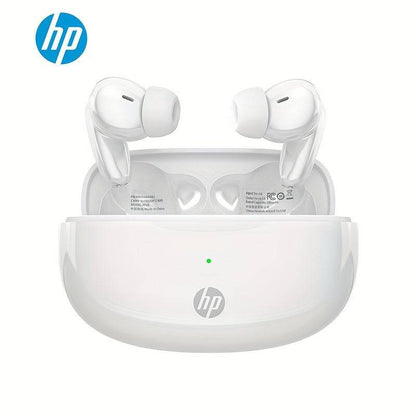 HP True Wireless Kopfhörer - Umgebungsgeräuschunterdrückung, kompatibel mit iPhone und Android, integriertes Mikrofon, IPX4 wasserfest, schweißresistent, kabellos.