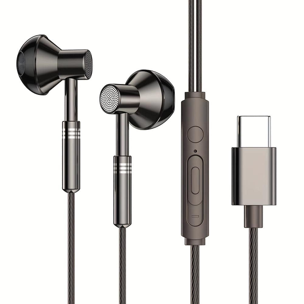 Premium USB-C In-Ear-Ohrhörer mit Metallgehäuse und Anrufsteuerung