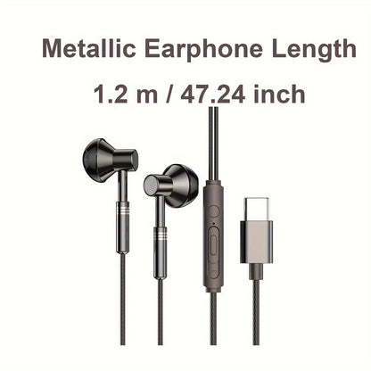 Premium USB-C In-Ear-Ohrhörer mit Metallgehäuse und Anrufsteuerung