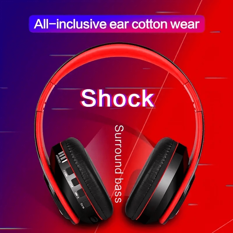 Bass Schock HD Wireless Stereo Headsets für Handy, Computer und Lernen