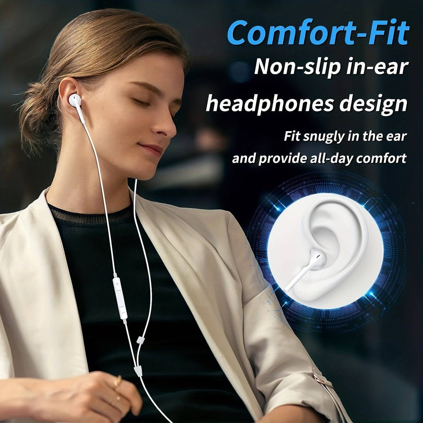 High-Fidelity USB-C In-Ear-Kopfhörer mit Mikrofon für Samsung Galaxy, Google Pixel & Oneplus