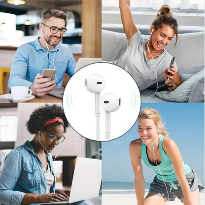 Premium In-Ear-Kopfhörer mit Mikrofon - Hochauflösender Ultra-Bass-Sound - Kompatibel mit iOS, Android, MP3 - Leicht und komfortabel - 3,5-mm-Anschluss