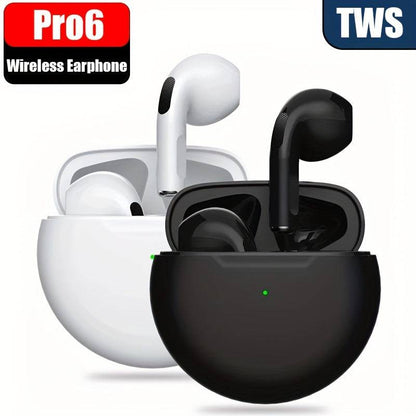 Pro6 Tws - Wasserdichte kabellose In-Ear Kopfhörer für Sport und Gaming