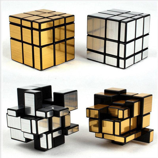 Goldene und silberne Profi-Speedcubes für Kinder und Erwachsene
