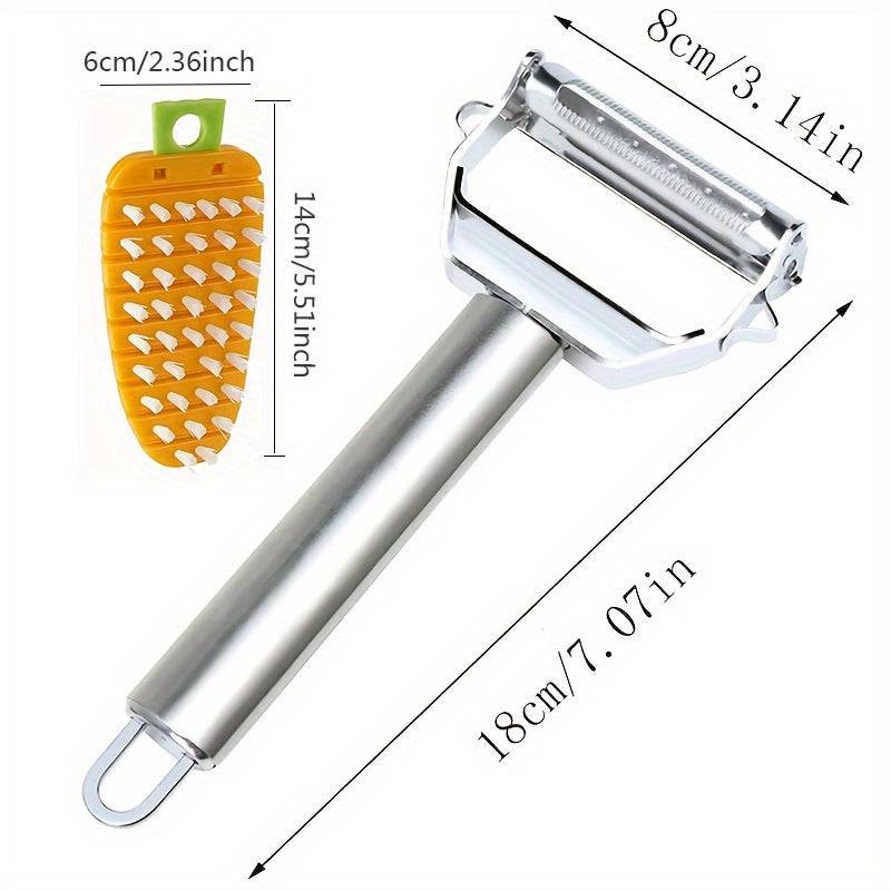 2-in-1-Fruchtschneider und Edelstahlreibe in einem - Perfekte Vielseitigkeit!