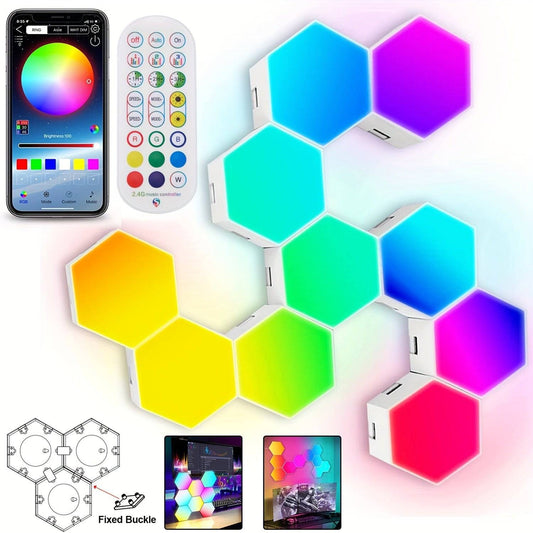 Smartes LED-Hexagon: Stilvolle Leuchten für Tische und Wände