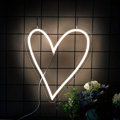 LED-Herzenslicht für romantische Dekoration, 5V USB-betrieben.