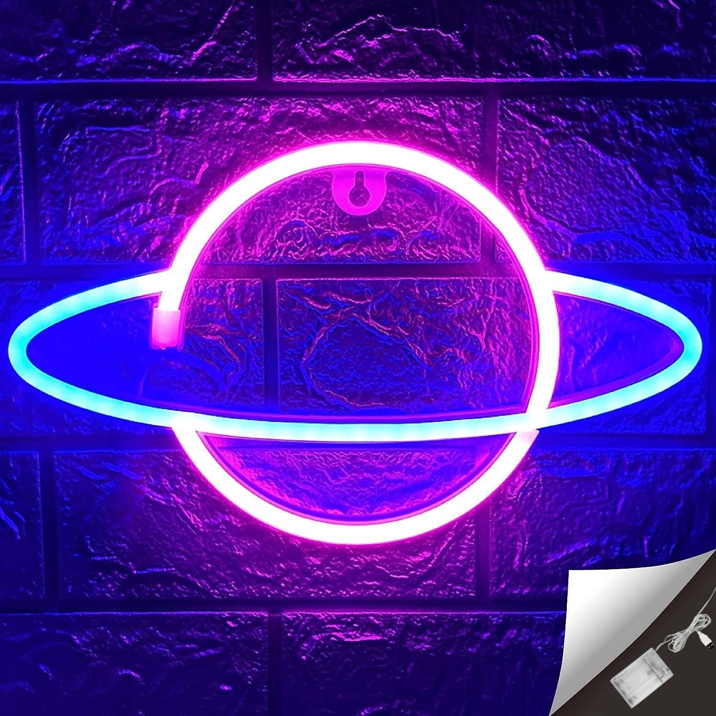 Planet-Neonschild-Licht - LED-Neonschild für Wanddekoration und Partylicht