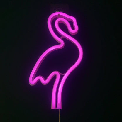 Flamingo Lichtschild - Batteriebetrieben und USB-Ladung - Deko- und Nachtlicht für Kinderzimmer und Zuhause.