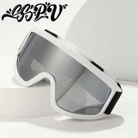SSPV 1pc Skibrille für Männer und Frauen - Weich, bequem, verstellbar, schlagfest, belüftet, wind- und sandfest!