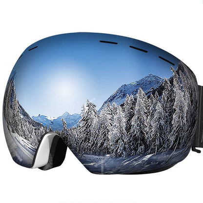 Magnetische Dual-Layer Anti-Fog Skibrille - klare Sicht, kein Beschlagen.