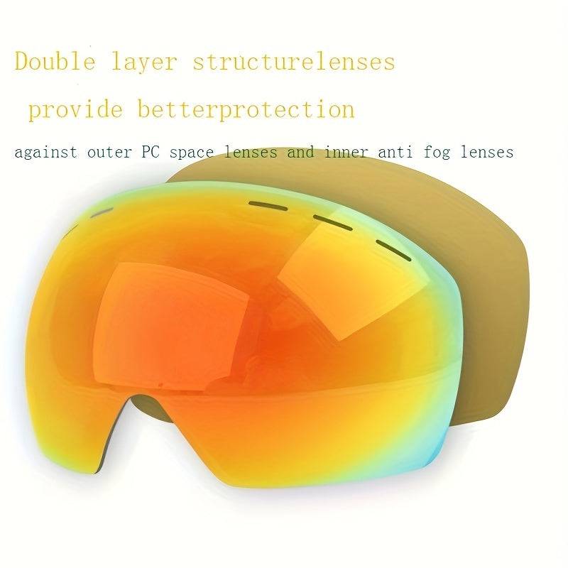 Magnetische Dual-Layer Anti-Fog Skibrille - klare Sicht, kein Beschlagen.