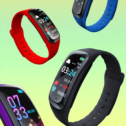 Sportuhr, Smartwatch, Schrittzähler, Wecker, Wetter, Schlafüberwachung: C1PLUS Smart-Armband