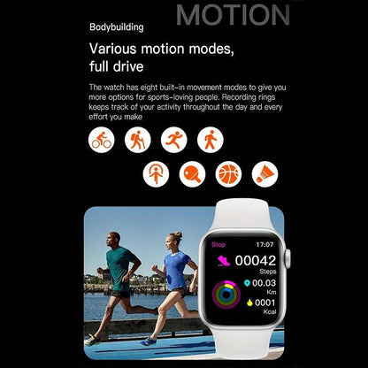 P36E Smartwatch: Großes Display, Anrufannahme, Schlafüberwachung, Schrittzähler (Android/IOS)