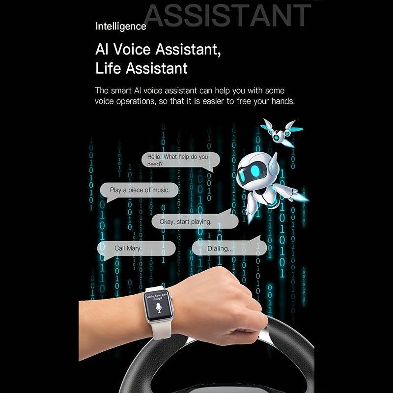 P36E Smartwatch: Großes Display, Anrufannahme, Schlafüberwachung, Schrittzähler (Android/IOS)
