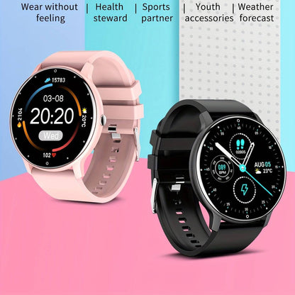 Smartwatch - Fitness-Tracker mit Touchscreen für Männer und Frauen (Nachrichten, Blutsauerstoff, Herzfrequenz, Schlafanalyse, Sportmodi)