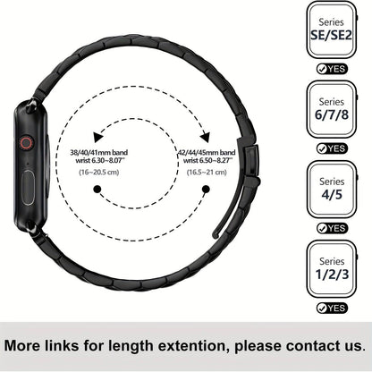 Kompatibles Metall-Armband für Apple Watch Series 8-3, 49-38 mm.